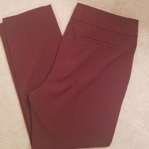 Loft Marisa Ankle Pants - Burgundy